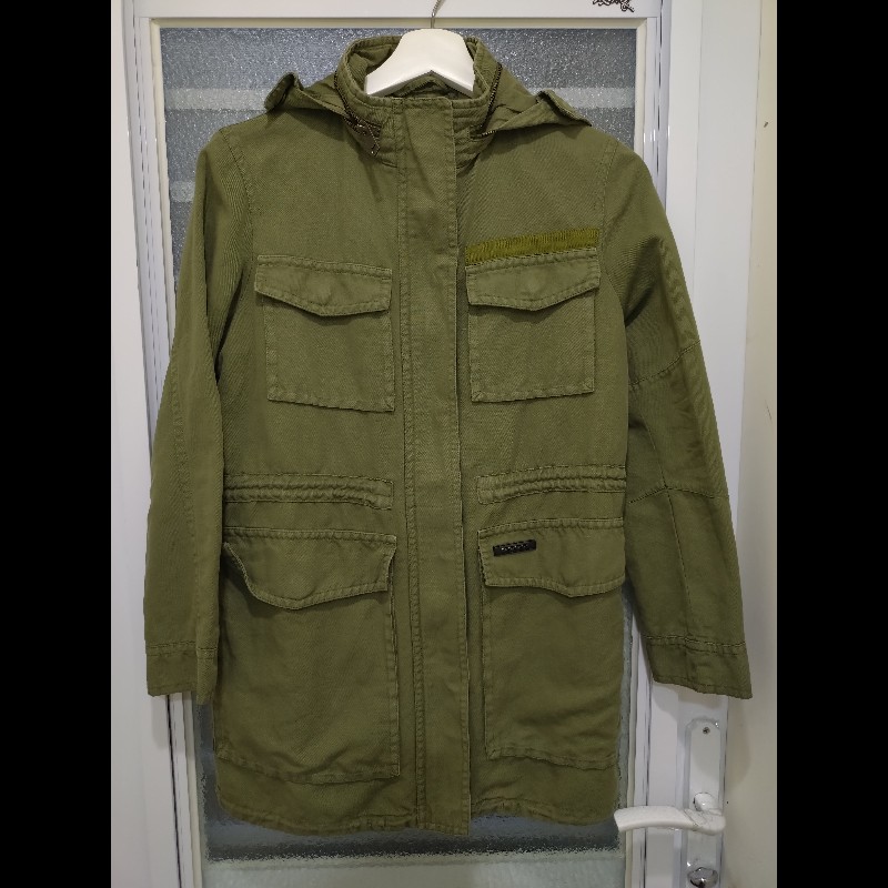 Burberry 軍綠單寧布外套-0