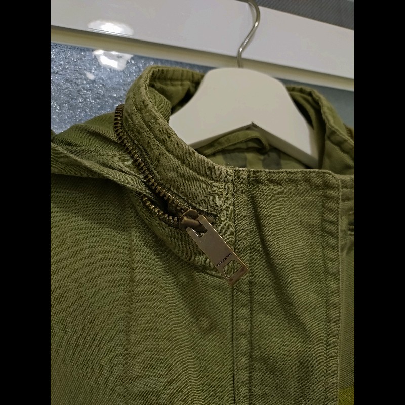 Burberry 軍綠單寧布外套-5