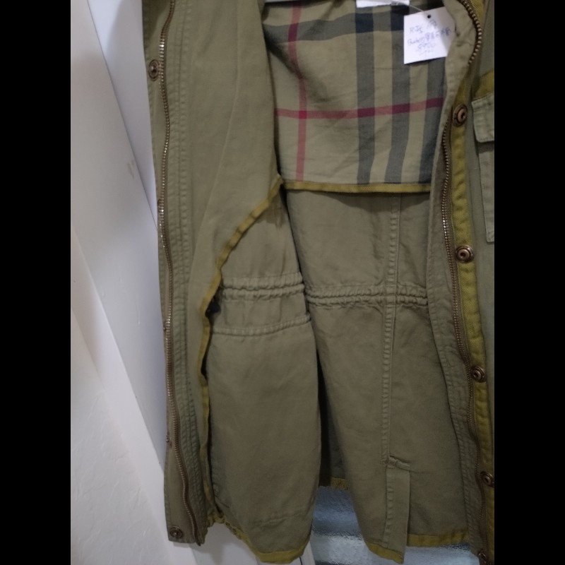 Burberry 軍綠單寧布外套-9