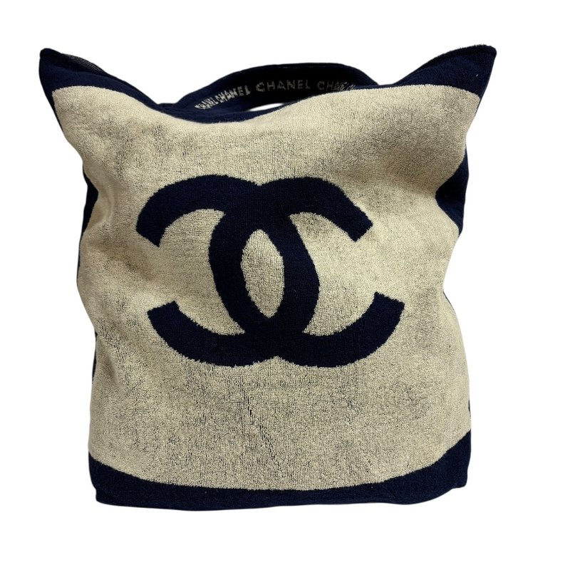 【美收精品】CHANEL 藍白毛巾包組 4-490-0