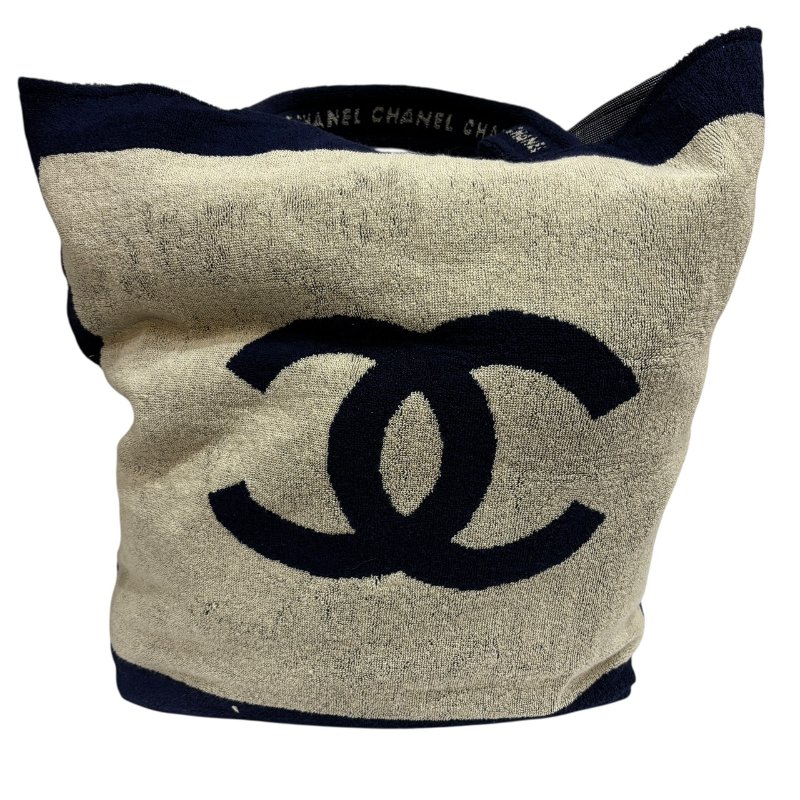 【美收精品】CHANEL 藍白毛巾包組 4-490-1