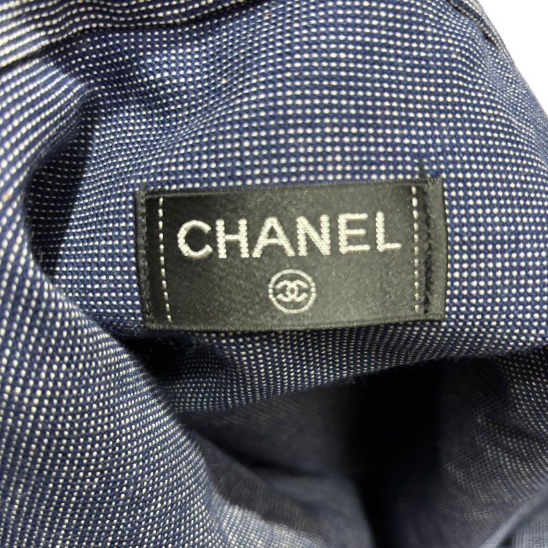 【美收精品】CHANEL 藍白毛巾包組 4-490-12