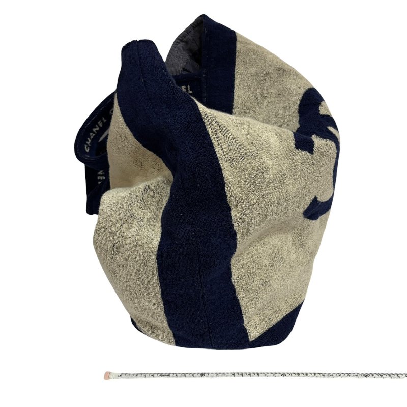 【美收精品】CHANEL 藍白毛巾包組 4-490-17