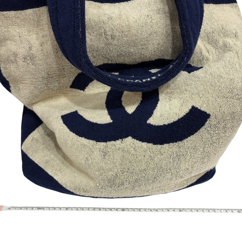 【美收精品】CHANEL 藍白毛巾包組 4-490-18