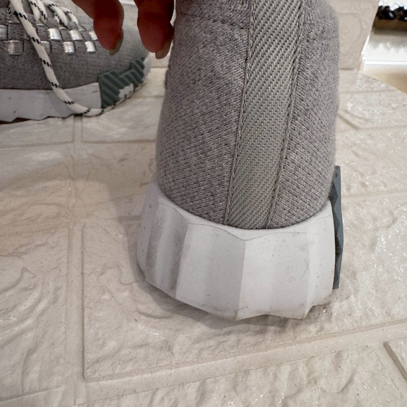 HERMES 灰拚銀方塊運動鞋-6