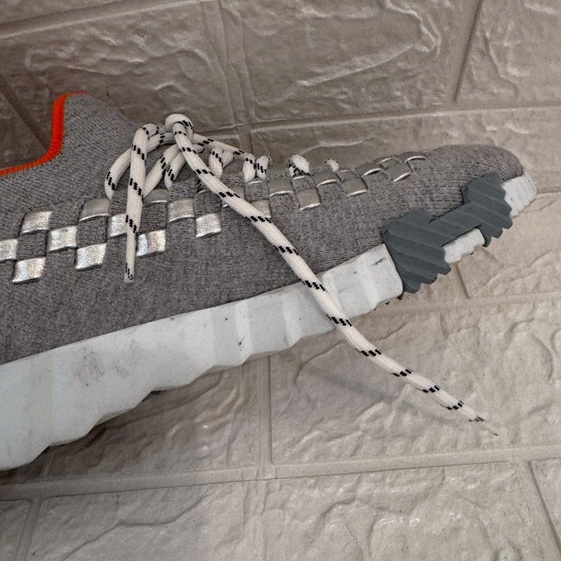 HERMES 灰拚銀方塊運動鞋-12