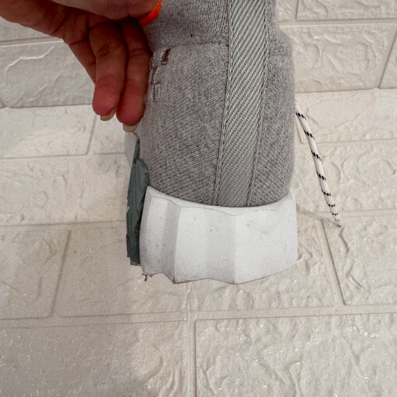 HERMES 灰拚銀方塊運動鞋-14