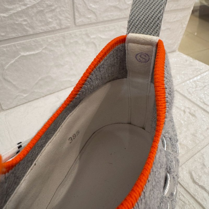 HERMES 灰拚銀方塊運動鞋-19