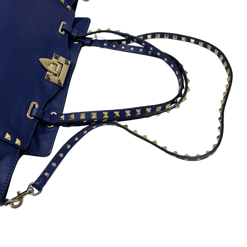 藍色 牛皮 鉚釘 Rockstud 兩用包【Valentino 范倫鐵諾】-8