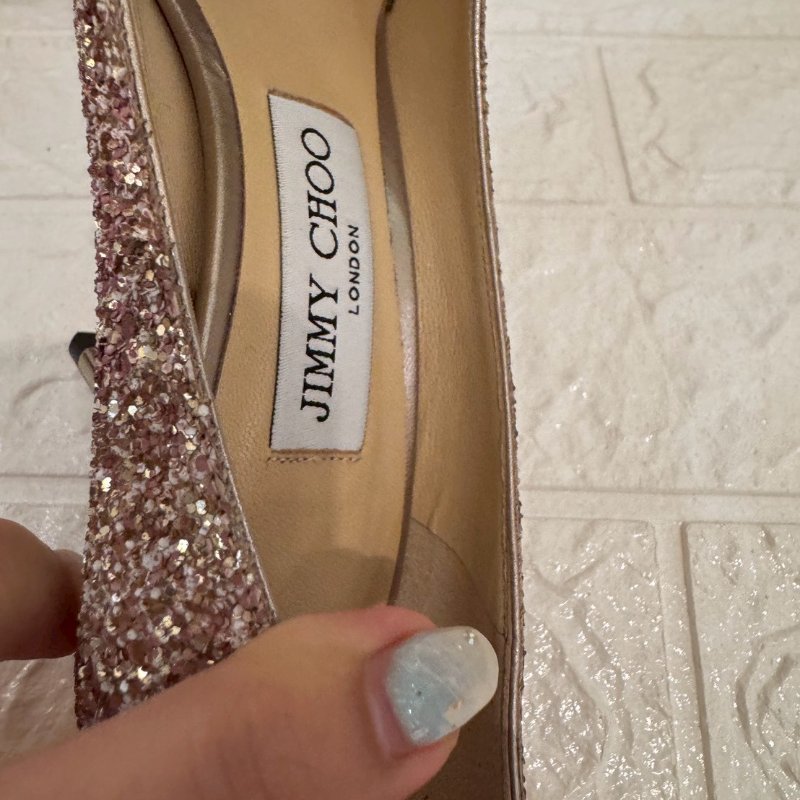 JIMMY CHOO璀璨粉色閃亮高跟鞋-11
