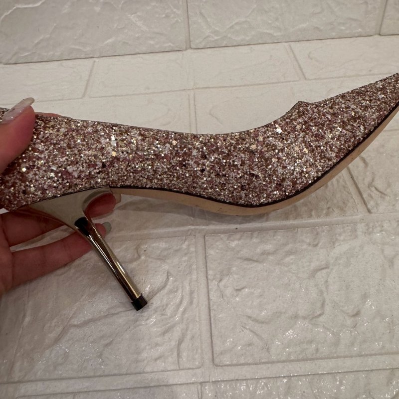 JIMMY CHOO璀璨粉色閃亮高跟鞋-13