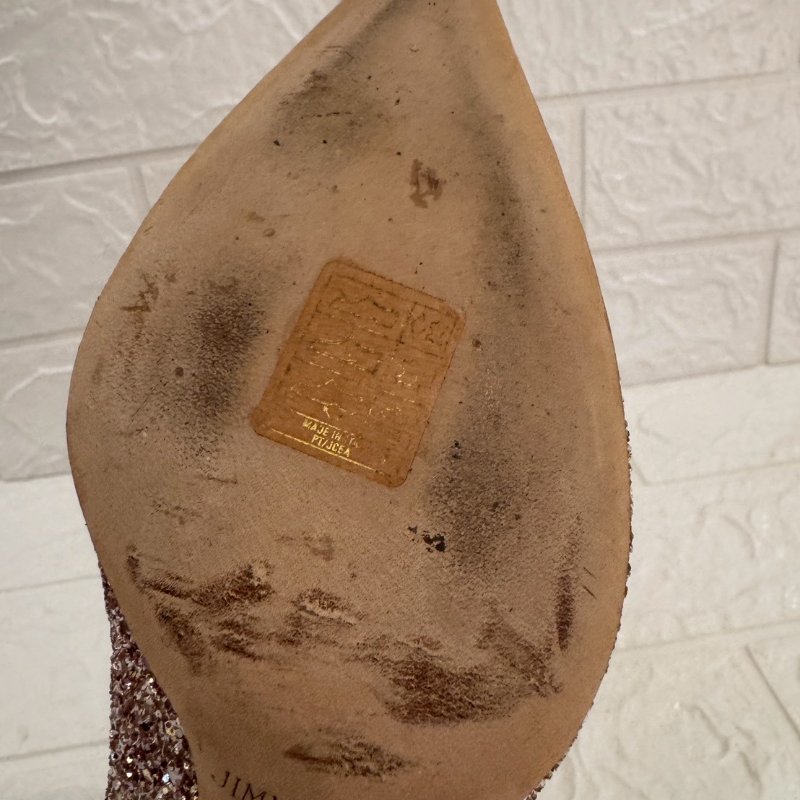 JIMMY CHOO璀璨粉色閃亮高跟鞋-15