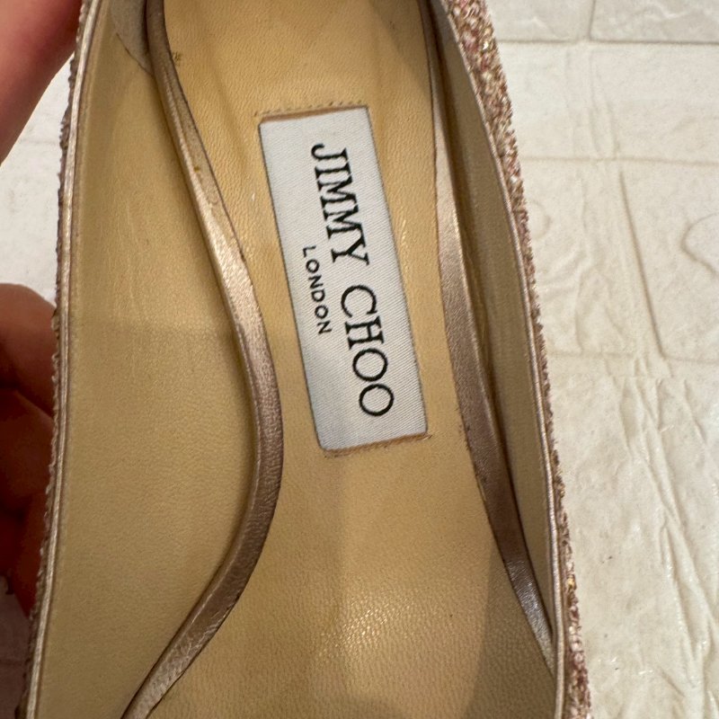 JIMMY CHOO璀璨粉色閃亮高跟鞋-17