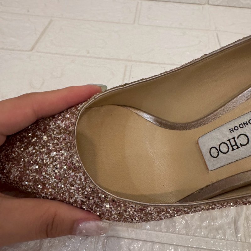 JIMMY CHOO璀璨粉色閃亮高跟鞋-24