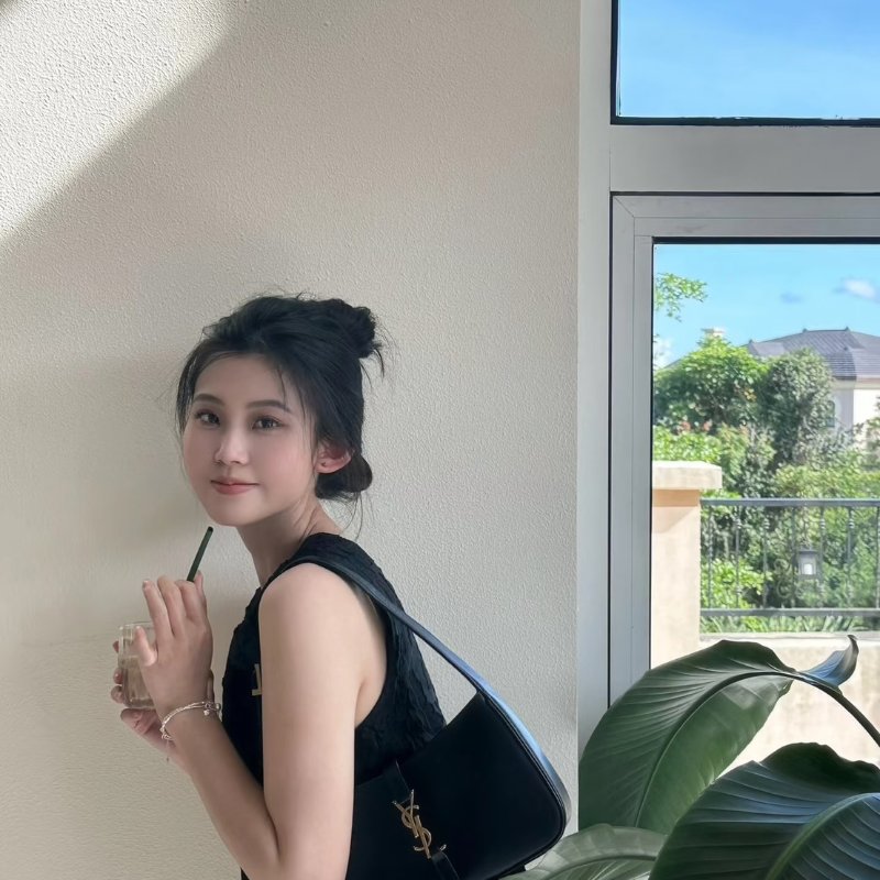 YSL Le 5 A 7滑面牛皮腋下Hobo - 黑金-9