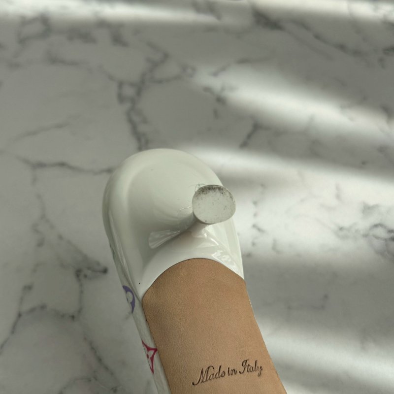 LV 村上隆白三彩低跟涼鞋-4