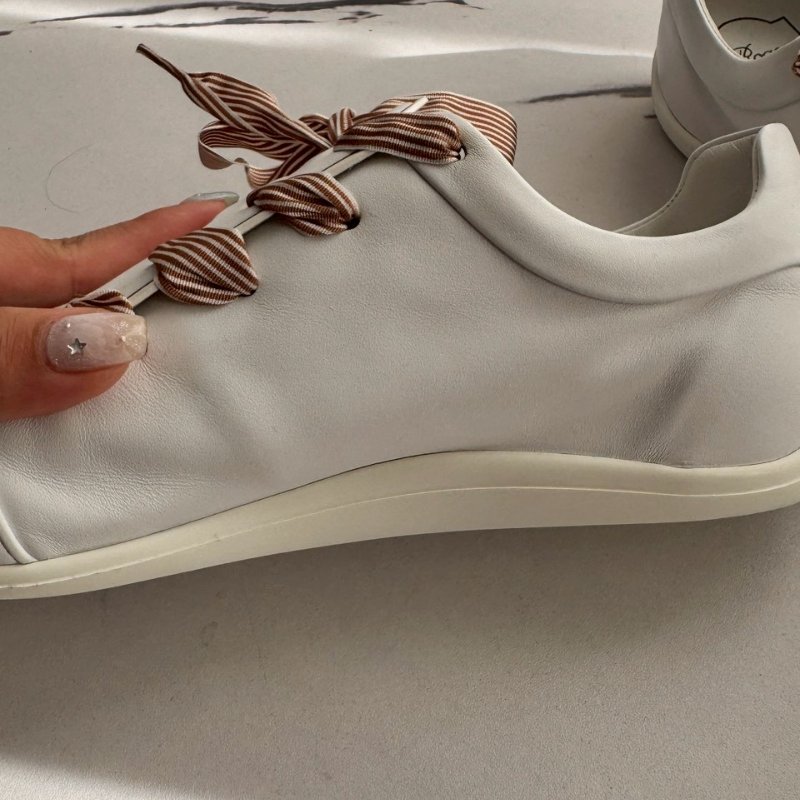 RV蝴蝶結綁帶白布鞋-5
