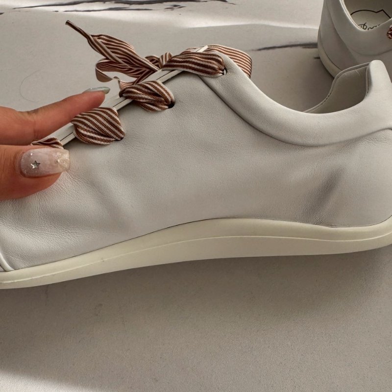 RV蝴蝶結綁帶白布鞋-6