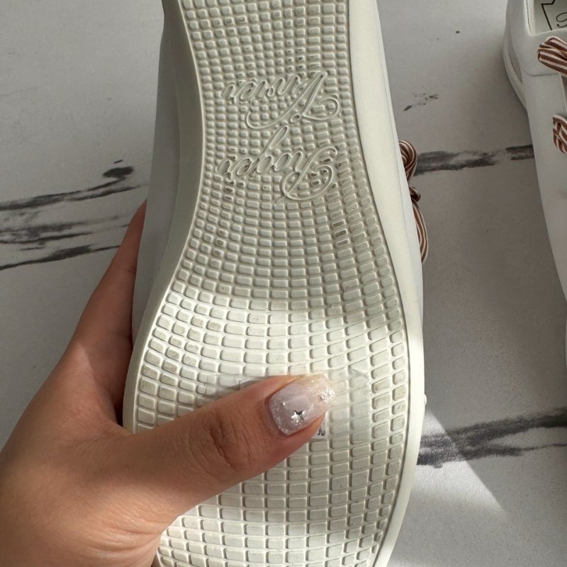 RV蝴蝶結綁帶白布鞋-18