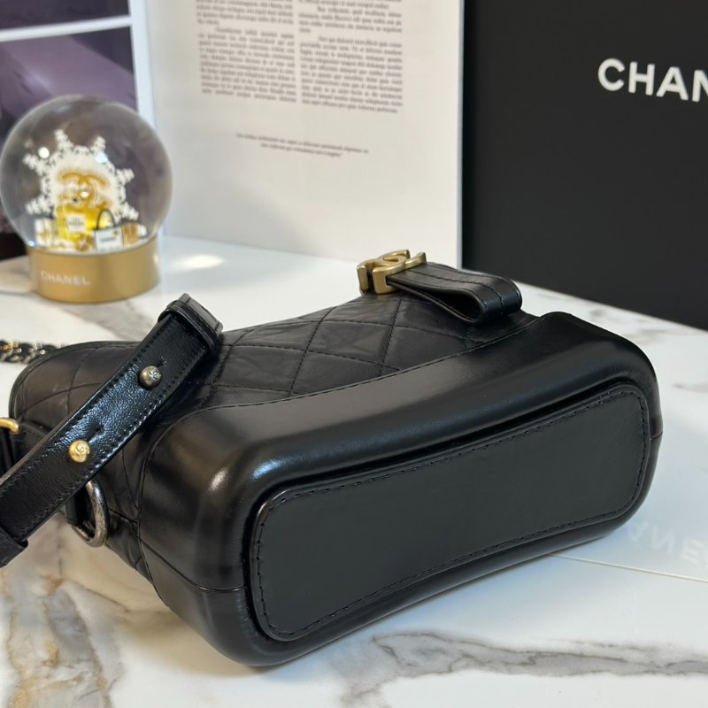 CHANEL 雙鍊條流浪包 - 小號黑28開-4