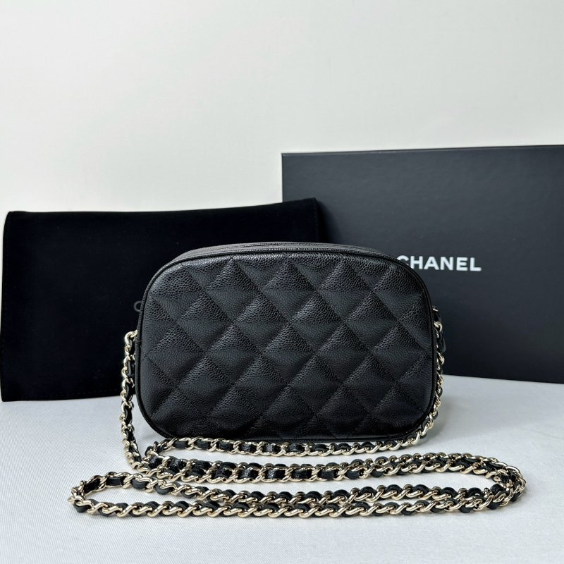 CHANEL 24S荔枝牛淡金相機包-1