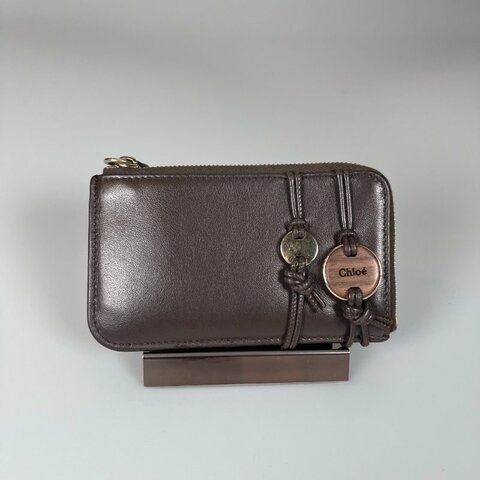 CHLOE 深咖色卡包零錢包