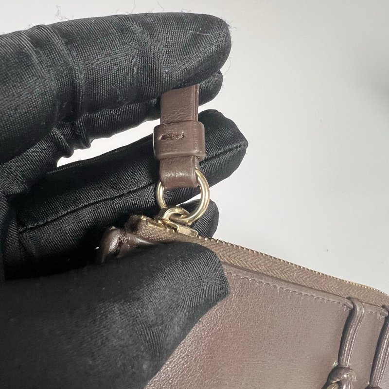 CHLOE 深咖色卡包零錢包-6