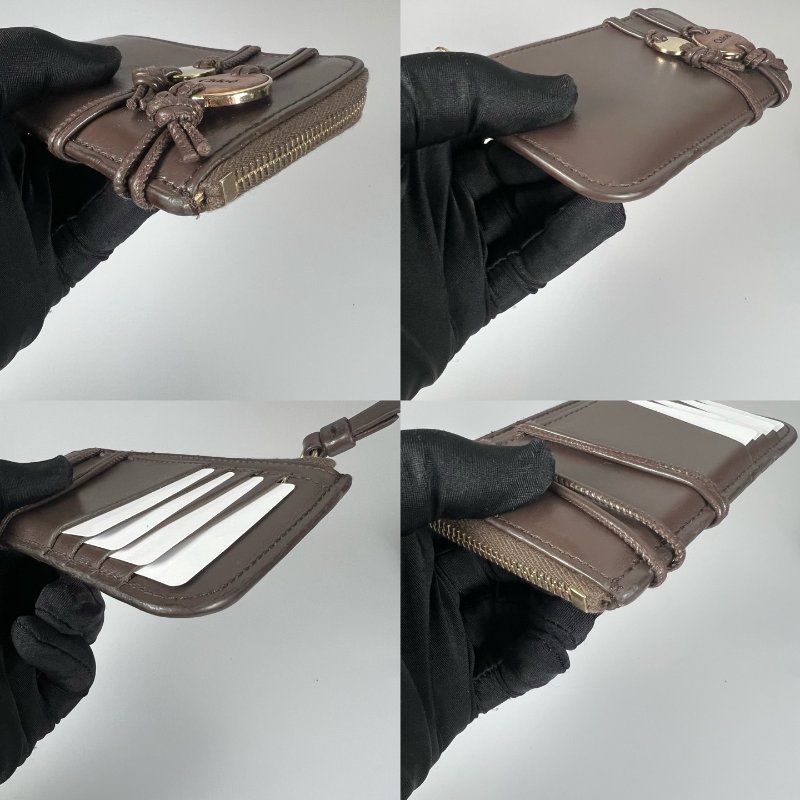 CHLOE 深咖色卡包零錢包-7