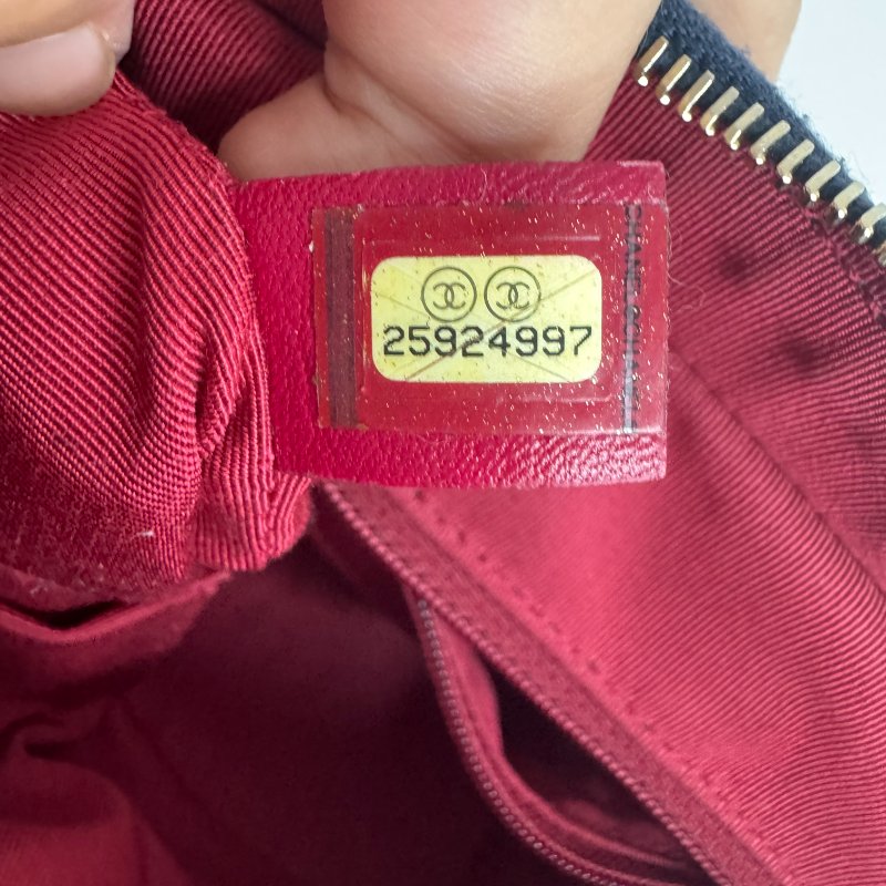 Chanel香奈兒 藍黑拼色流浪包 小號 25開無卡 經典菱格紋牛皮-11