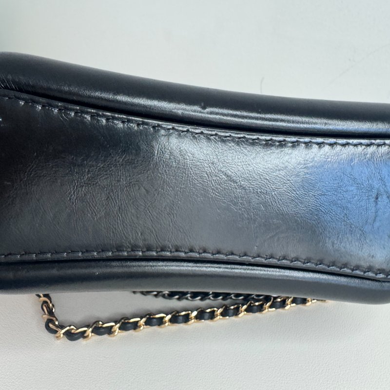 Chanel香奈兒 藍黑拼色流浪包 小號 25開無卡 經典菱格紋牛皮-20