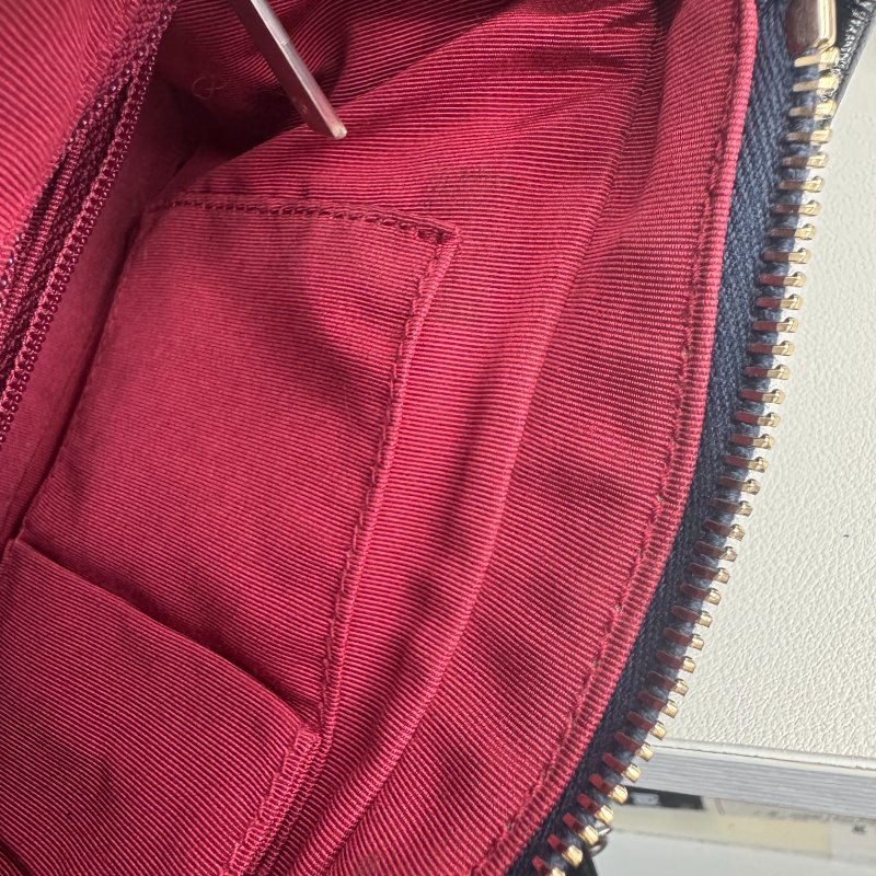 Chanel香奈兒 藍黑拼色流浪包 小號 25開無卡 經典菱格紋牛皮-30