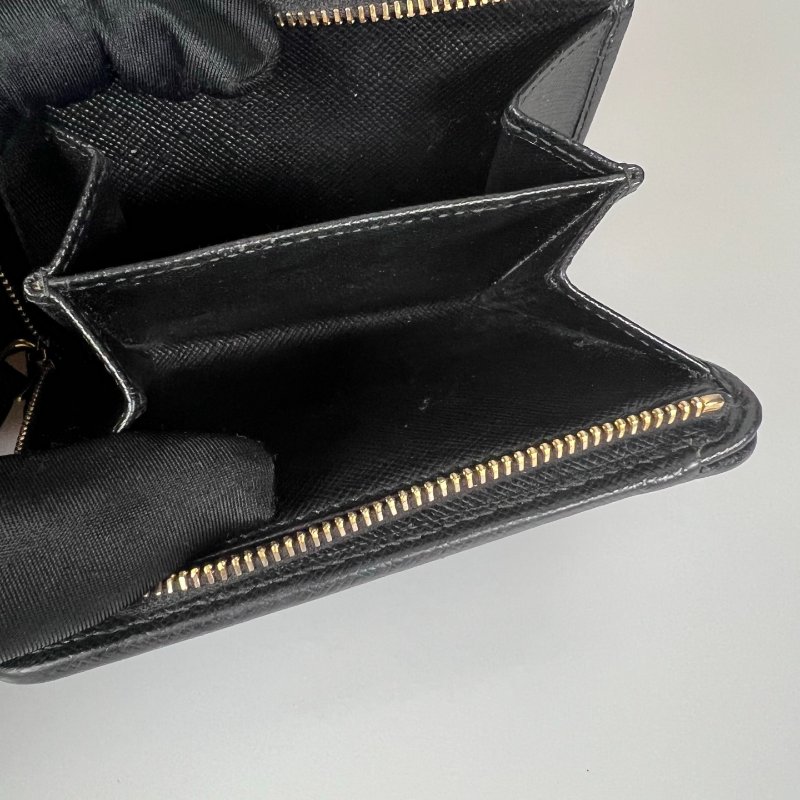 PRADA 黑色尼龍釦式短夾-7