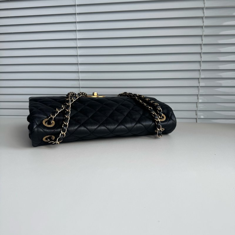 Chanel香奈儿 風琴包 黑色18開有卡-6