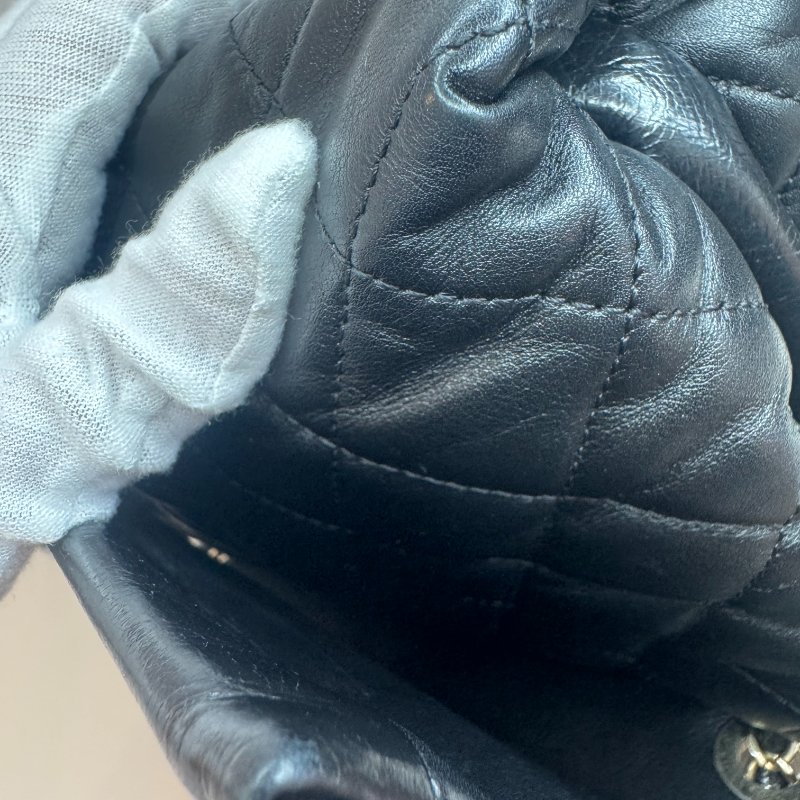 Chanel香奈儿 風琴包 黑色18開有卡-15