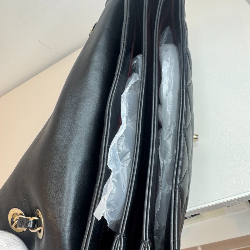 Chanel香奈儿 風琴包 黑色18開有卡-16