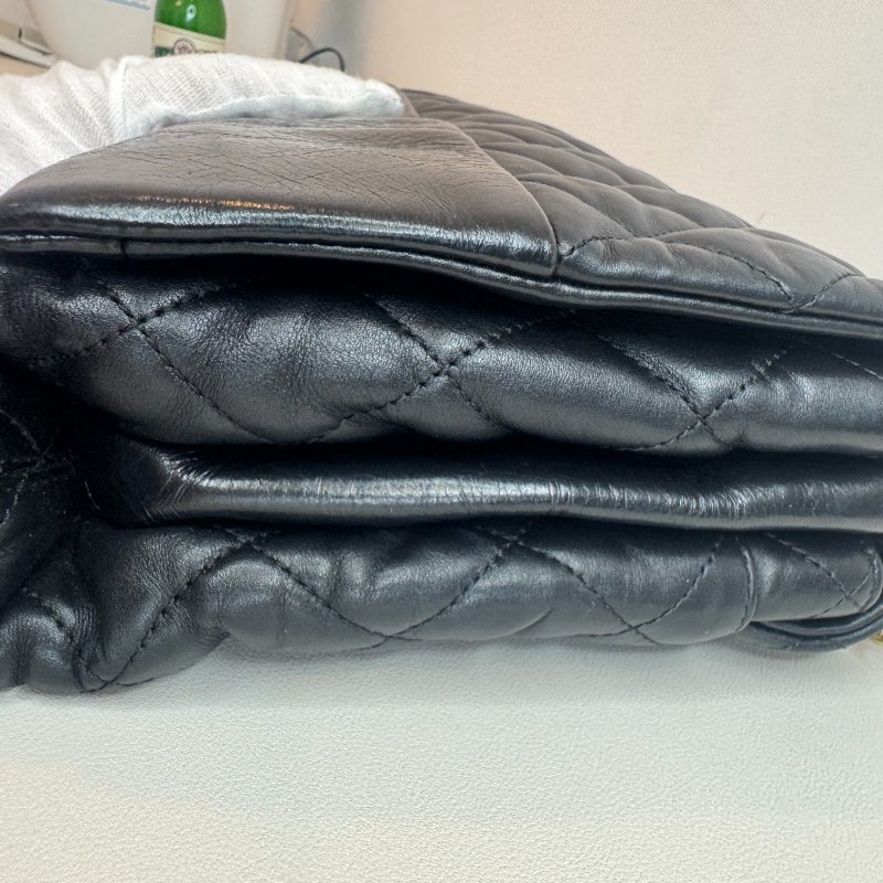 Chanel香奈儿 風琴包 黑色18開有卡-17