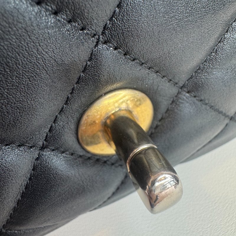 Chanel香奈儿 風琴包 黑色18開有卡-18