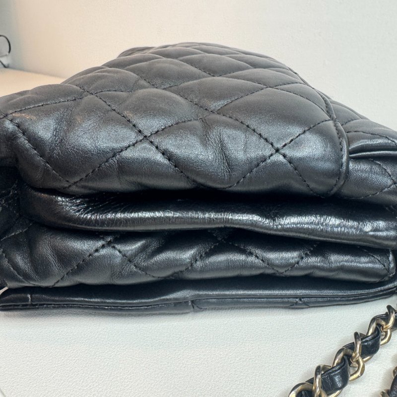 Chanel香奈儿 風琴包 黑色18開有卡-19