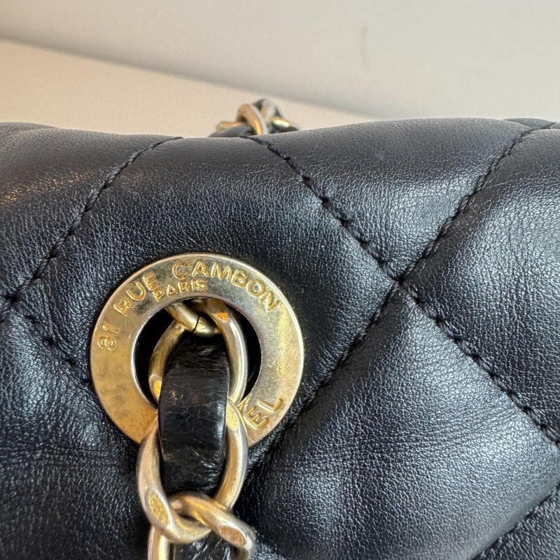 Chanel香奈儿 風琴包 黑色18開有卡-22