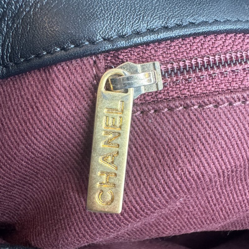 Chanel香奈儿 風琴包 黑色18開有卡-24