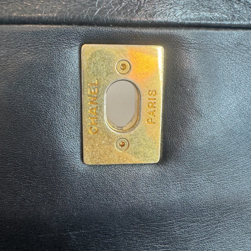 Chanel香奈儿 風琴包 黑色18開有卡-26