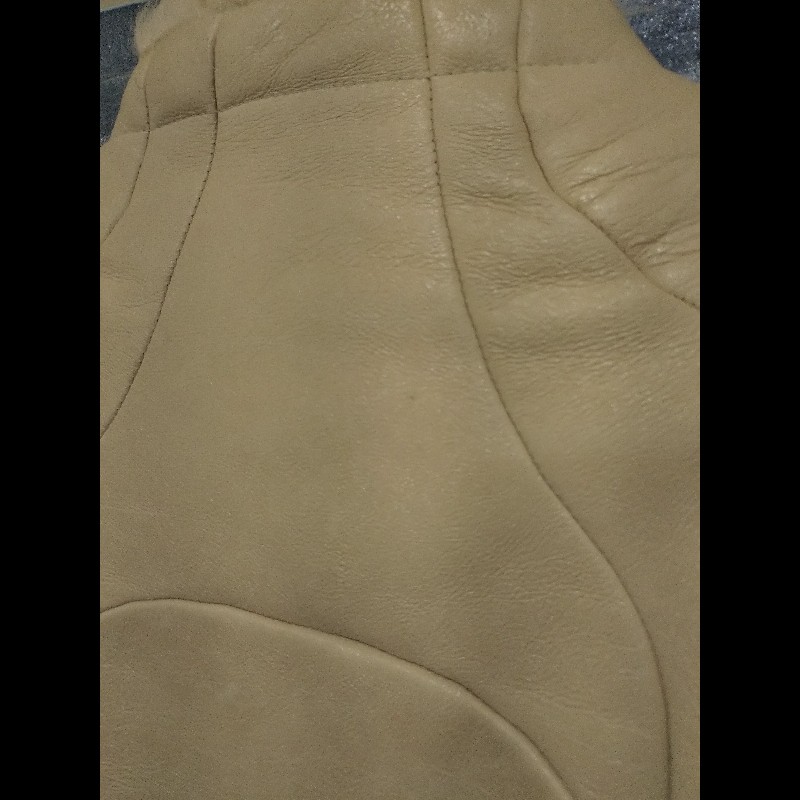 Prada 米白皮革+羔羊毛外套-10