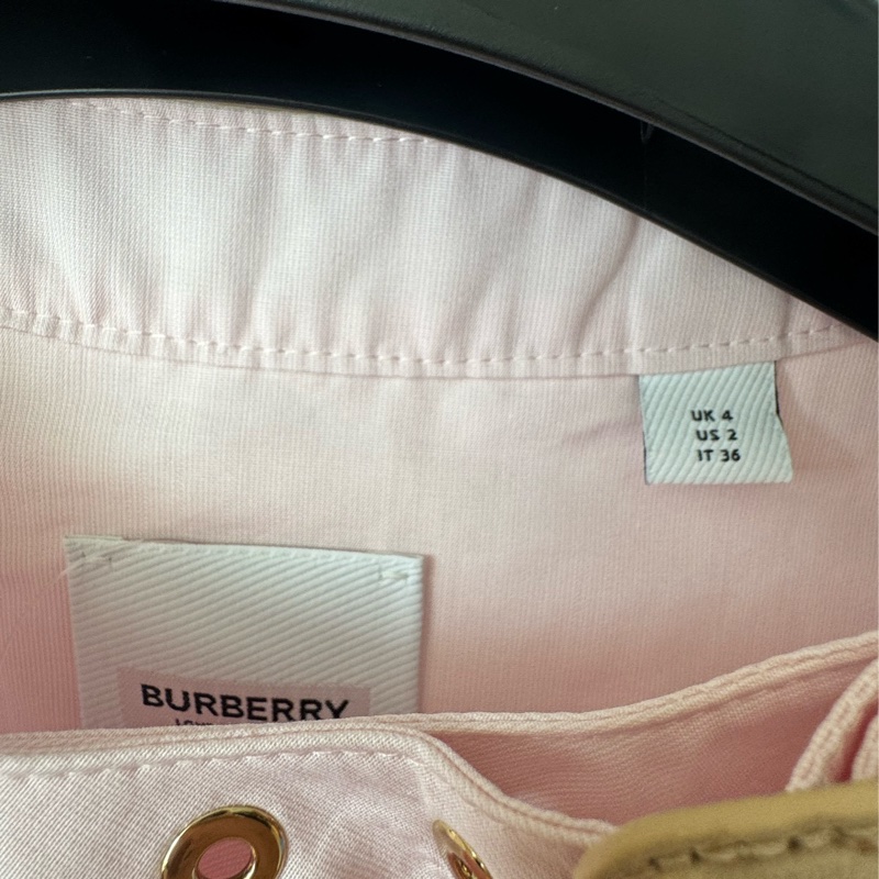 Burberry 粉色長袖襯衫-3