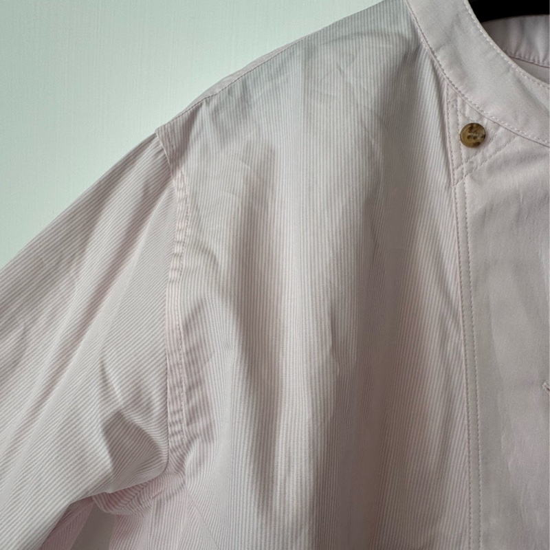 Burberry 粉色長袖襯衫-6