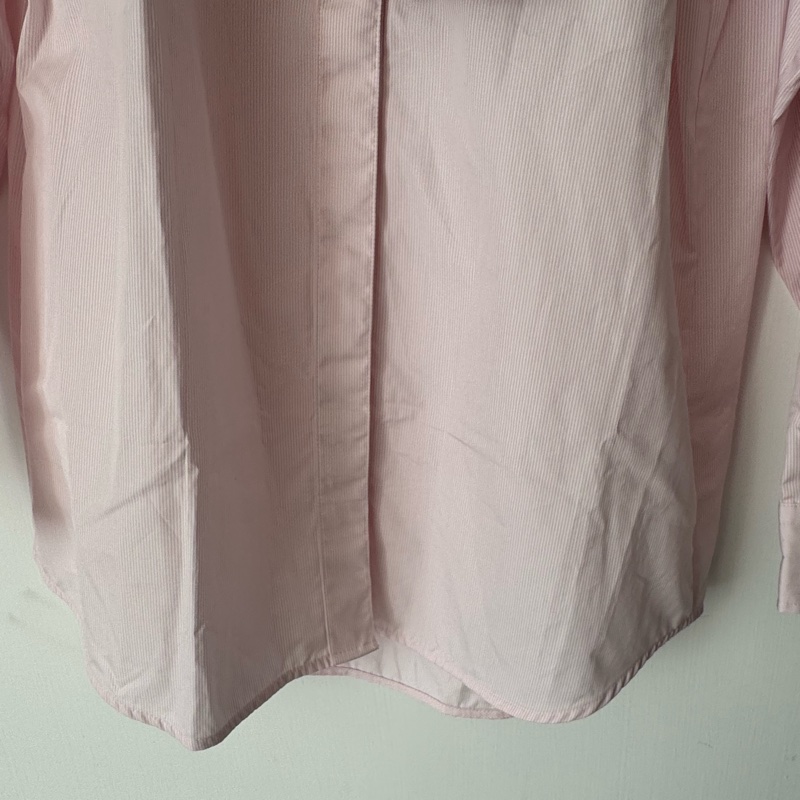 Burberry 粉色長袖襯衫-12