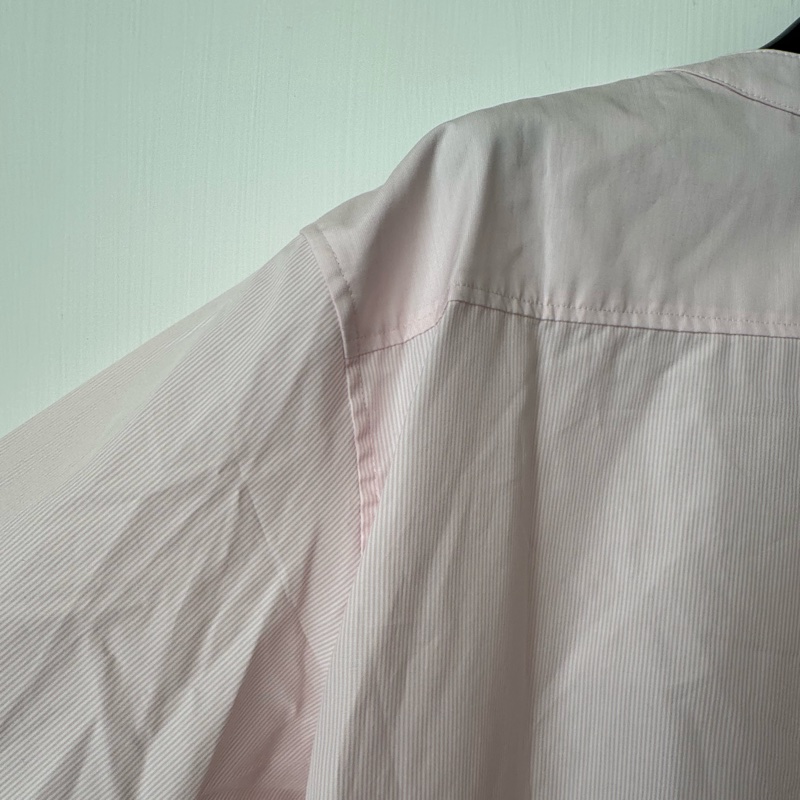 Burberry 粉色長袖襯衫-18