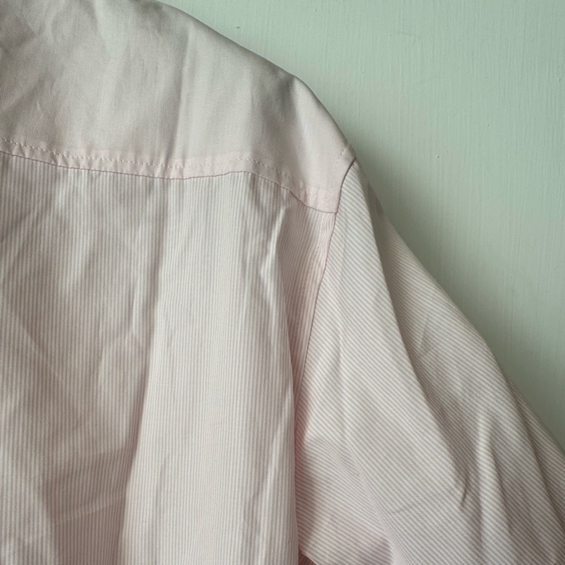 Burberry 粉色長袖襯衫-19