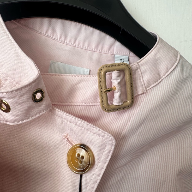 Burberry 粉色長袖襯衫-23