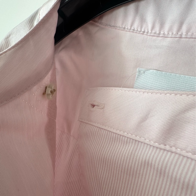 Burberry 粉色長袖襯衫-24