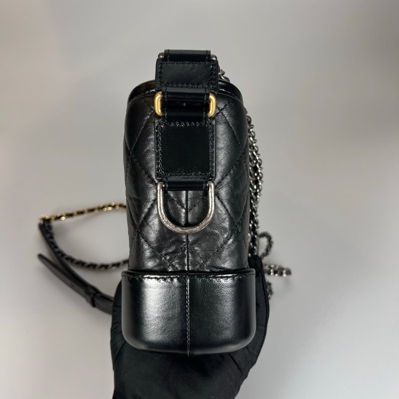 CHANEL  A91810 晶片款 全黑流浪包小號-2